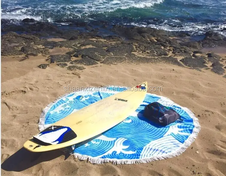 
100% cotton terry /velour reactive printing aztec tropical mandala round beach towel stock wholesale 