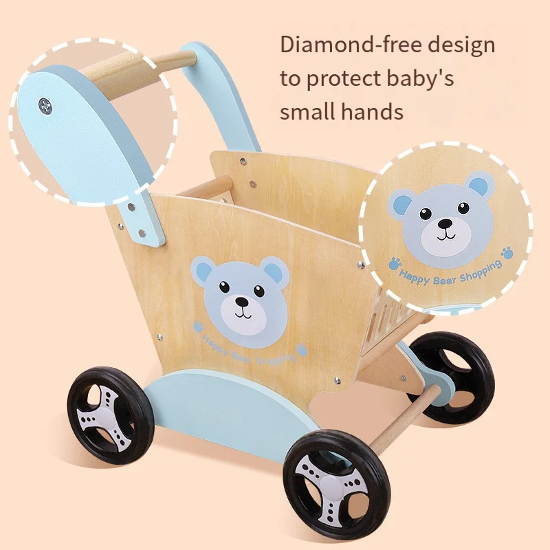 Unisex New Plastic Playhouse Toy for Kids Supermarket Shopping Cart Role-Playing Tool Pretend Play & Preschool