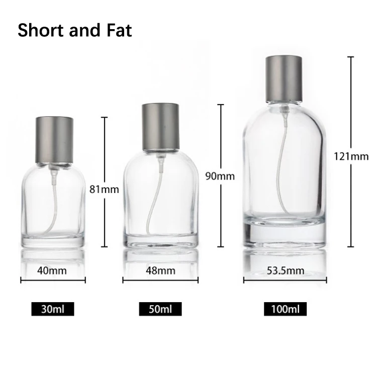 Empty luxury elegance ready stock 30ml custom logo perfume packaging 50 ml 100ml new glass bottle for perfume