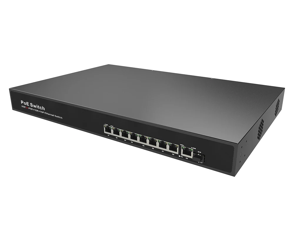 T 8 Ports Full-duplex POE Network Switch with RJ45 High Power 90W Gigabit Network Switches for PA
