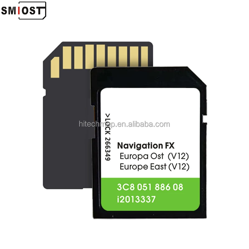 SMIOST Navigation Maps CID Car Memorial for Navig GPS SD Sat Nav Card for VW FX OST V12 Sharan Eos Europe