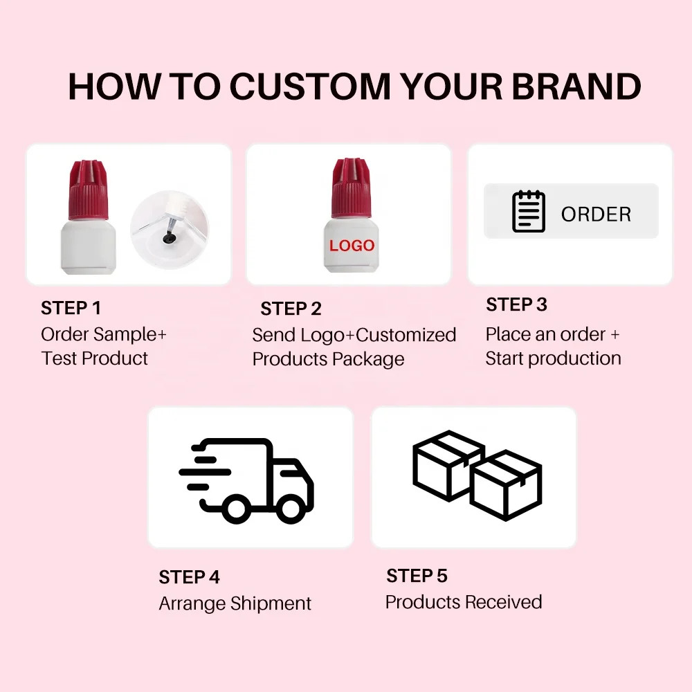 Waterproof 0.3 0.5s Wholesale Fast Dry Eyelash Extension 8 Week Lash Glue Adhesive Strong Hold Black Eyelash Glue Oil Resistant