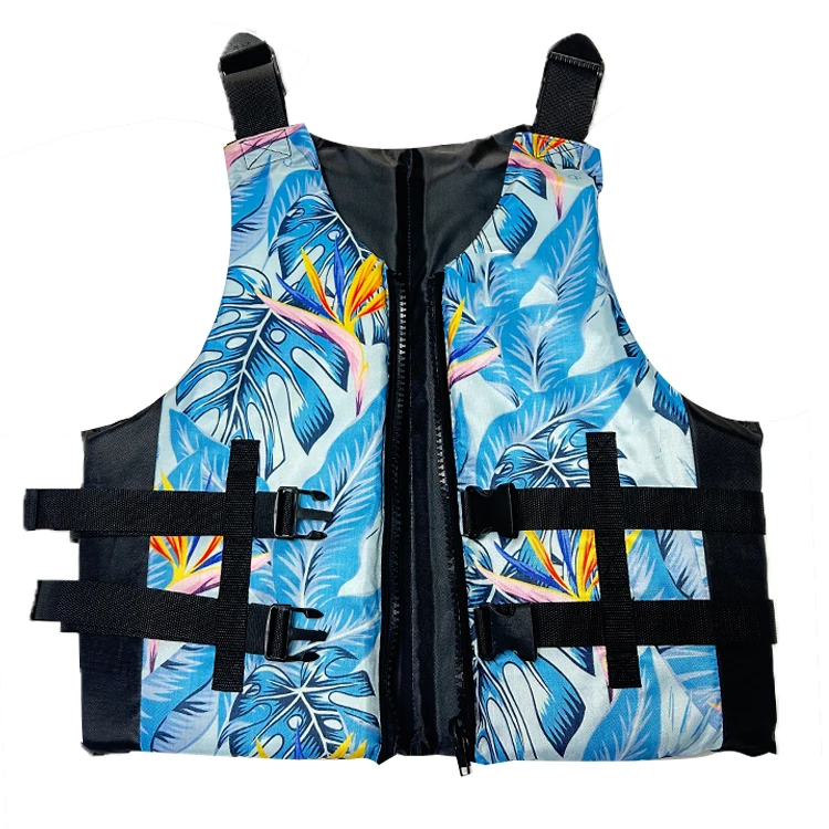 Wholesale Swimming Adult Life Jacket Vest Front Zipper Adjustable Straps Buoyancy Kayak Women Men Life Vest