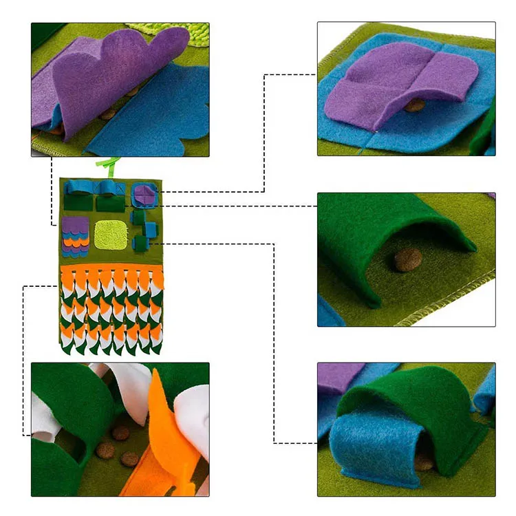 Snuffle Тренировочный Коврик для домашних животных нос работа одеяло Нескользящие Пэт развивающий коврик для кормления мастерство снятие стресса собака коврик для кормления