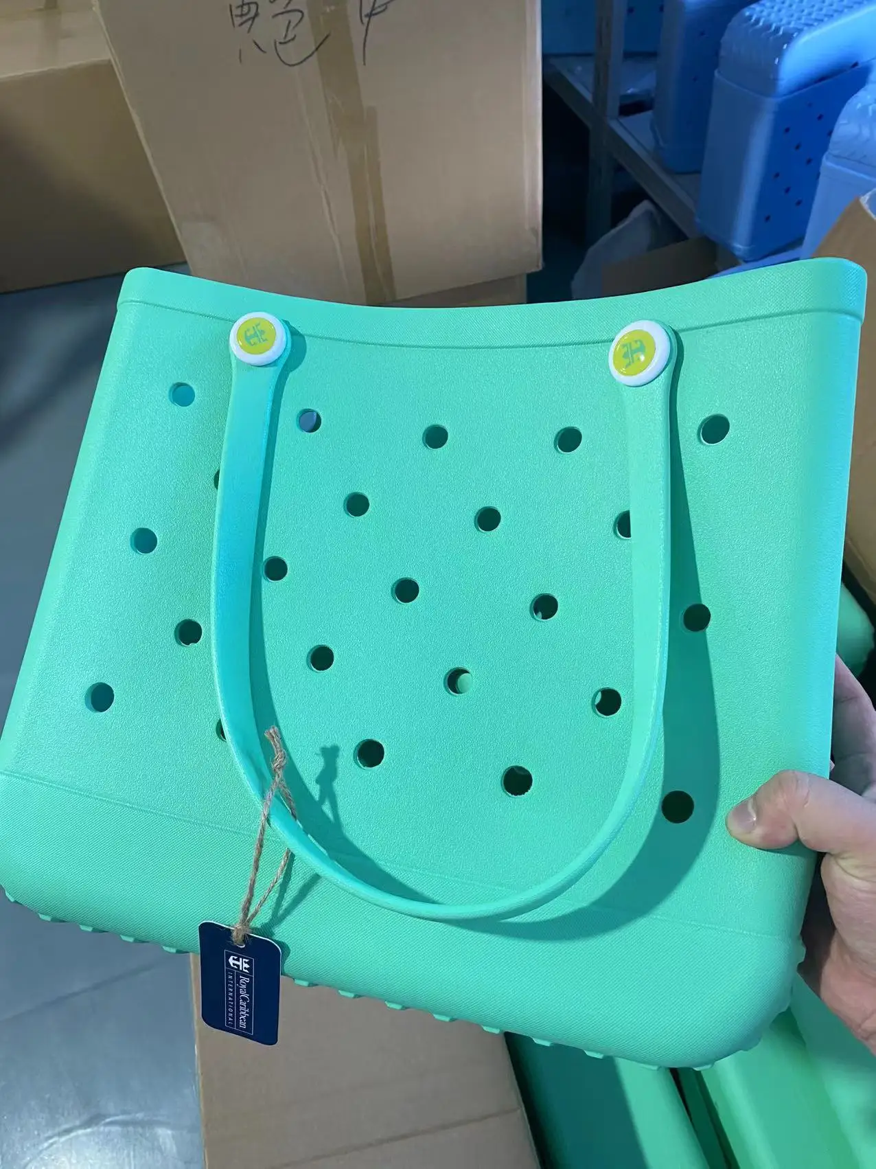 Silicone open tote bags trend women fashion EVA bags rubber shopping beach handbags