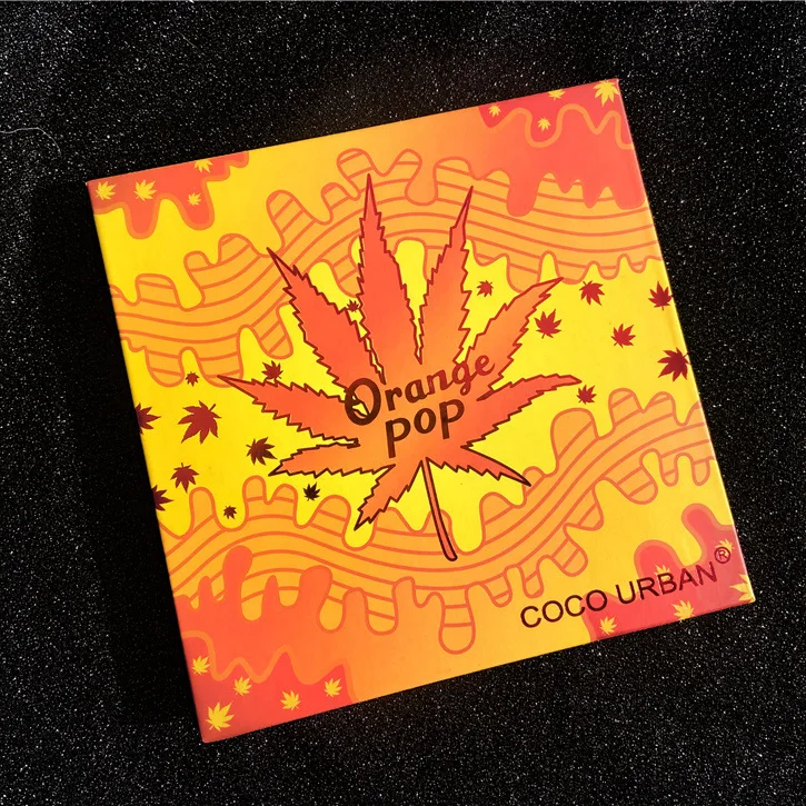 Customize Orange soda cosmetics eye shadow palette glitter professional eye shadow set