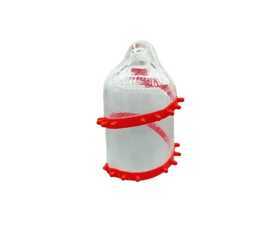 Glans sheath Super Thin Real Touch Vagina Stimulation Natural Latex Male  flower thorns covers Condoms