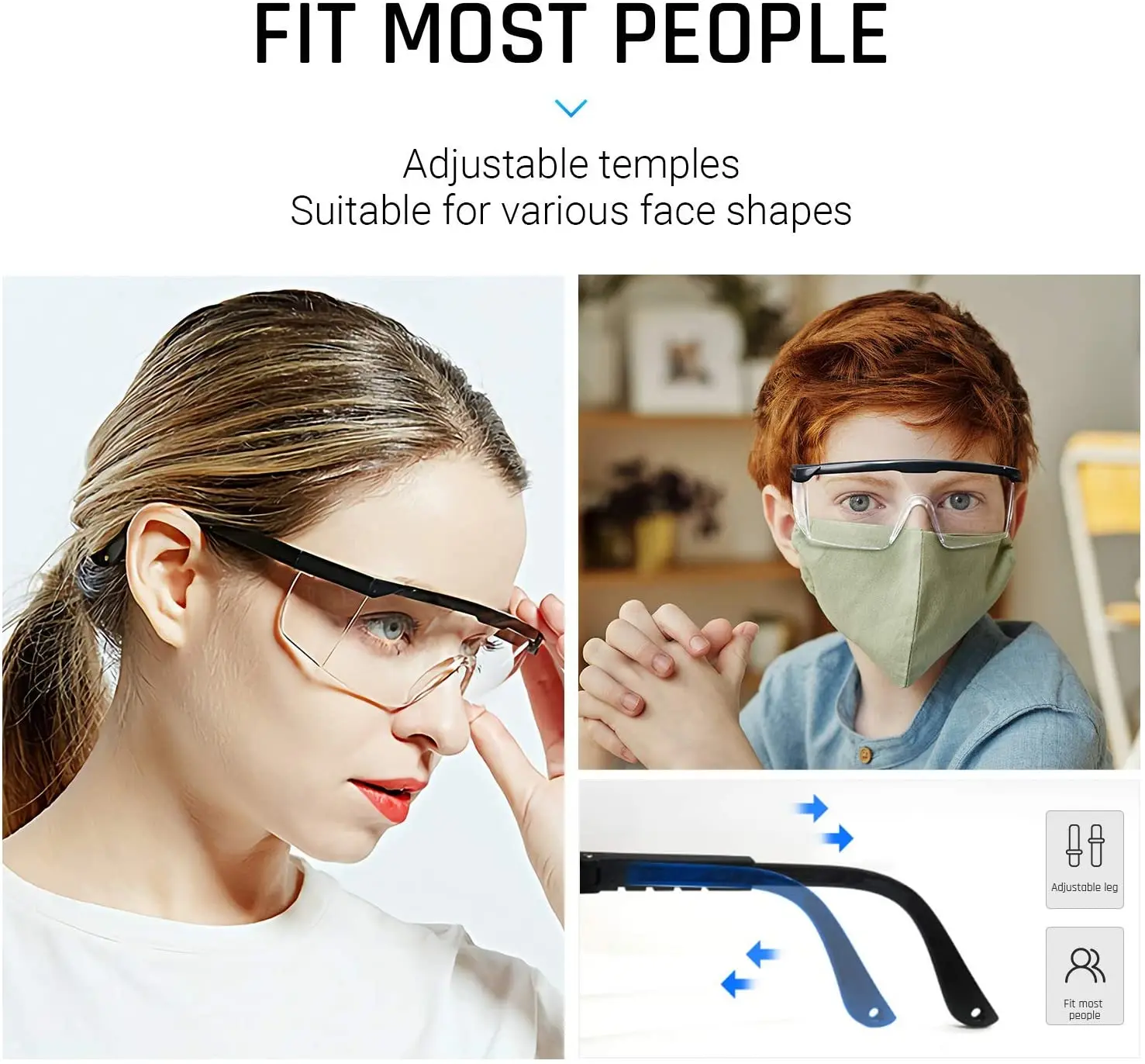 Hot sale free sample pc lens adjustable frame wraparound type safety googles safety glasses