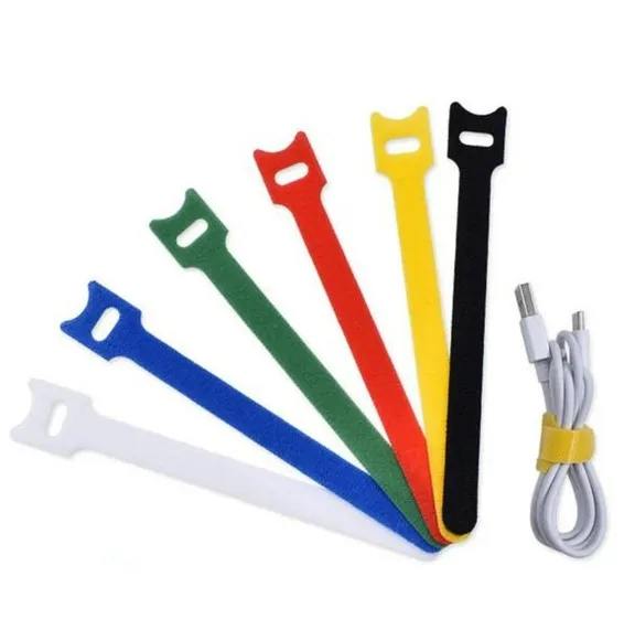 Cable Ties Strap Self Adhesive Reusable Loop Hook Wrap Bundle Plastics Nylon Strap Organizer Self Clip Holder Wire Tie