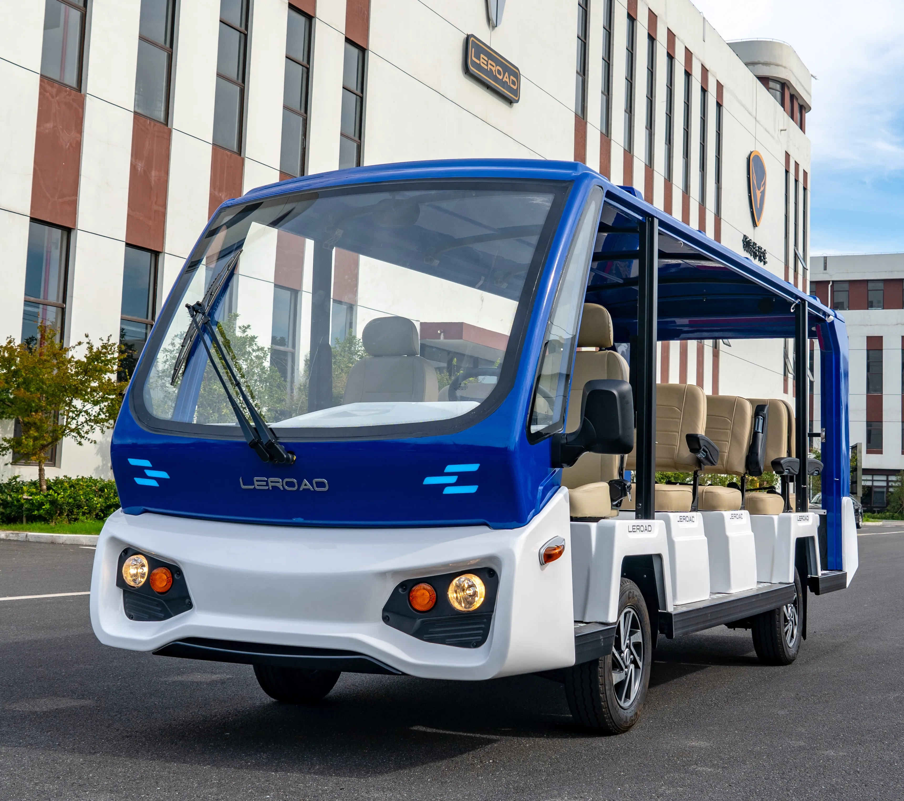 Leroad wholesales price new energy electric sightseeing car  city bus with 14 seats