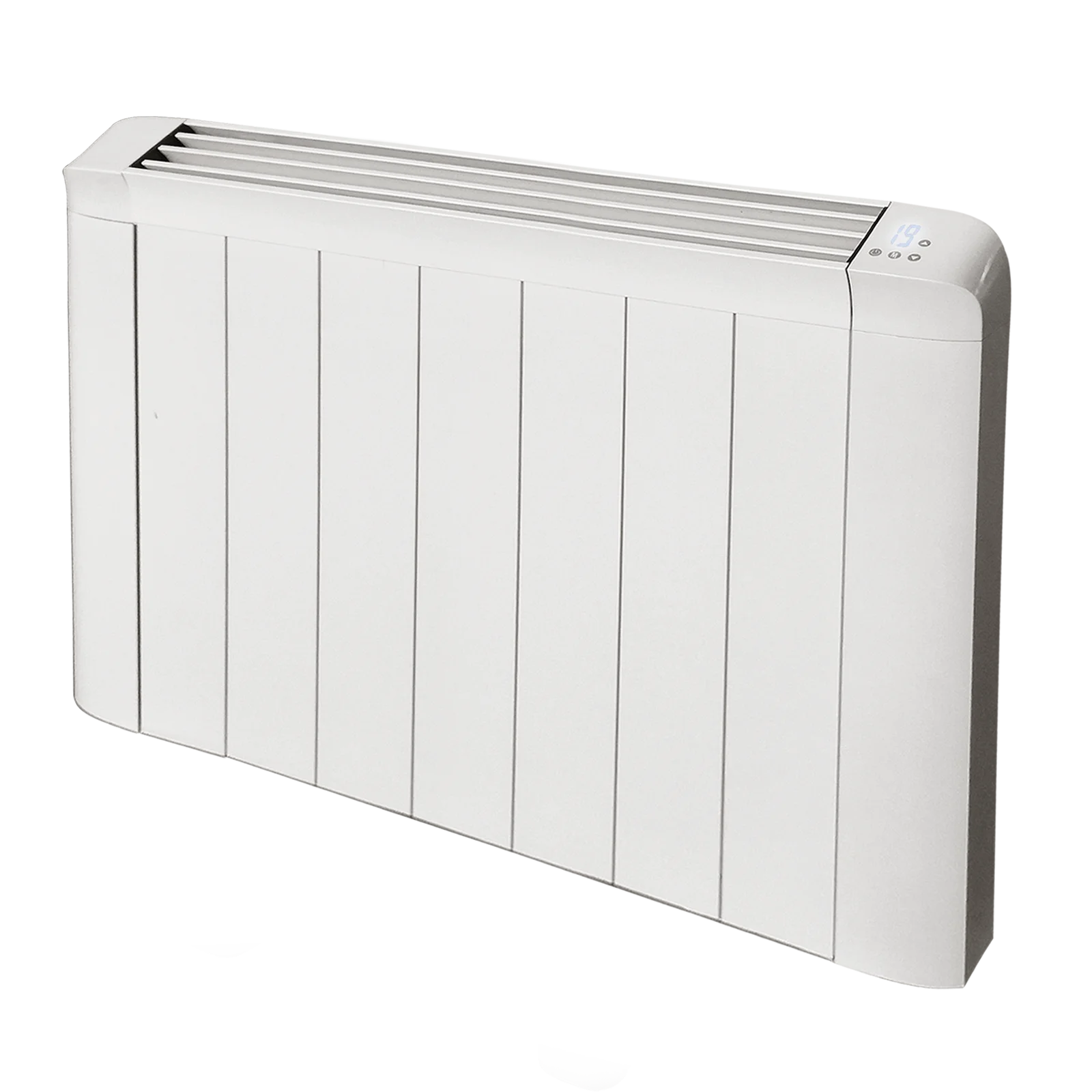 high spaces larger open areas with larger Windows  weekly timer programme electric inertia ceramic aluminum panel room heaters