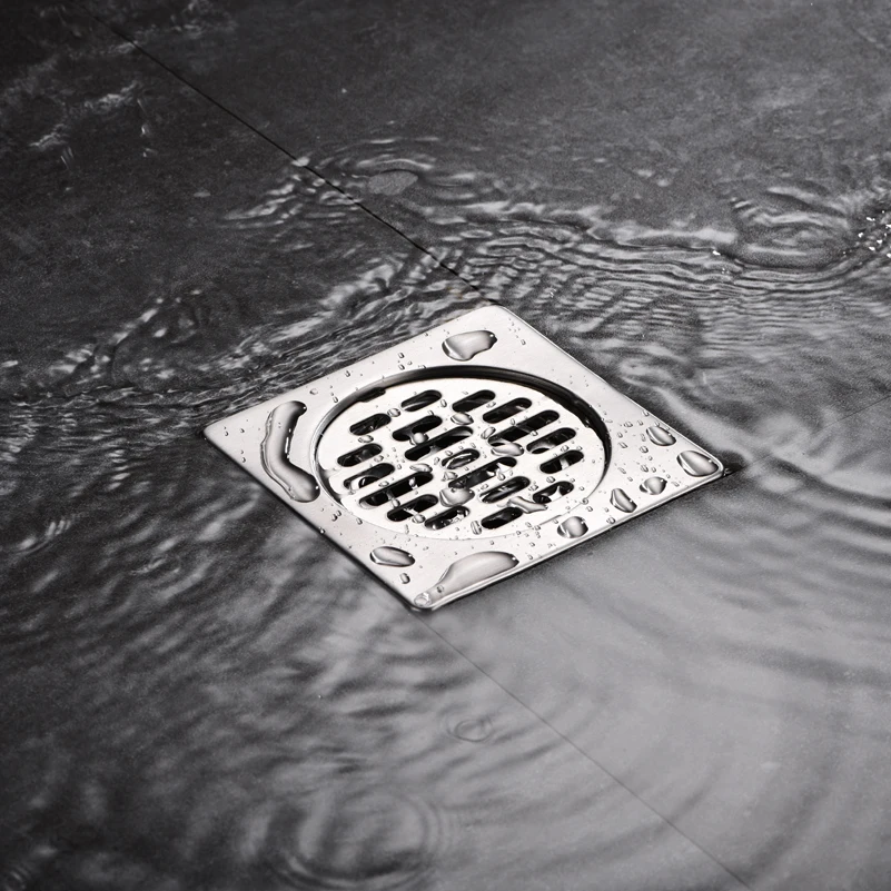 SUS304 stainless steel Anti odor Anti pest Anti back water 4 inch square rectangle bathroom toilet shower floor drain cover