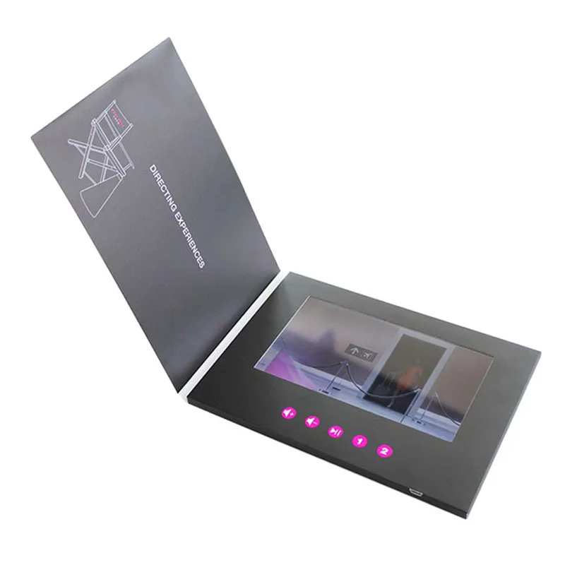 2022 best Promotional video  brochure capture card digital screen brochure video screen book LCD video business cards