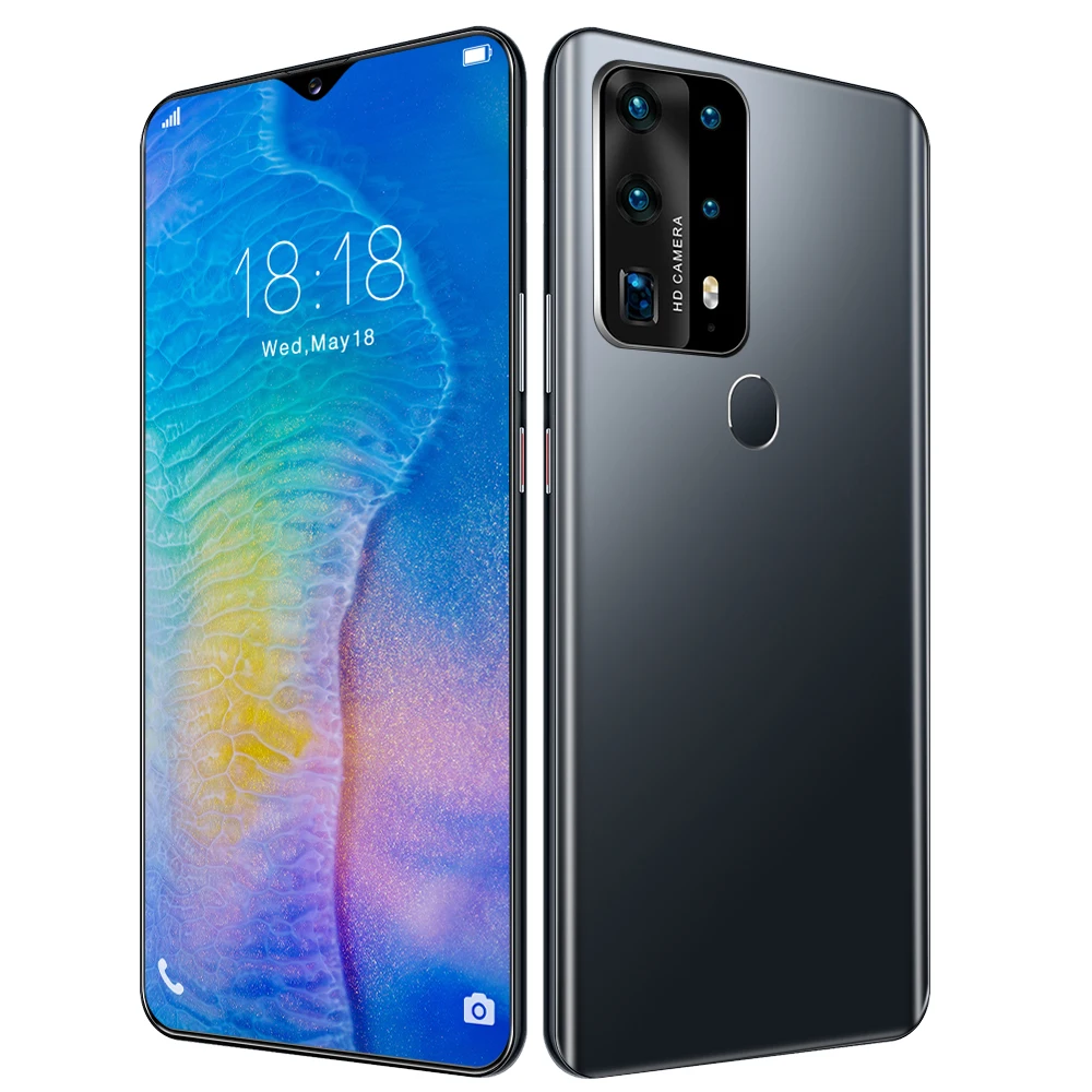  Недорогие ультратонкие смартфоны P40 Pro + с экраном 6 7 дюйма смартфон разблокировкой по лицу сотовый телефон двумя