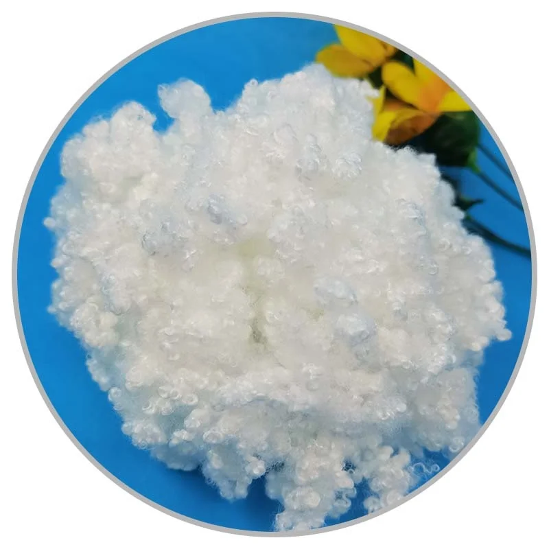 China factory fiber hcs silicone  polyester hollow fiber for sofa filling material