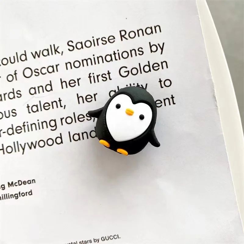 Cartoon Animal Penguin Shaped Cable Protector USB Wire Earphone Line Clip Charger Cartoon Data Cable Organizer