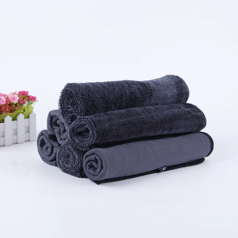 600GSM 1200GSM Large Size Absorbent Car Detailing Towel Twisted Loop Car Care Clean Towel Microfiber Quick Dry Car Drying Towe