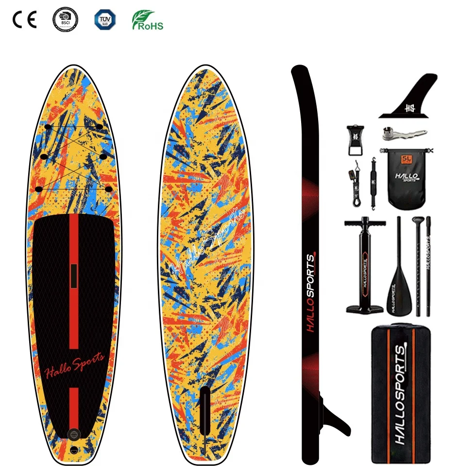 Hallosports 314 inflatable paddle board with kayak seat