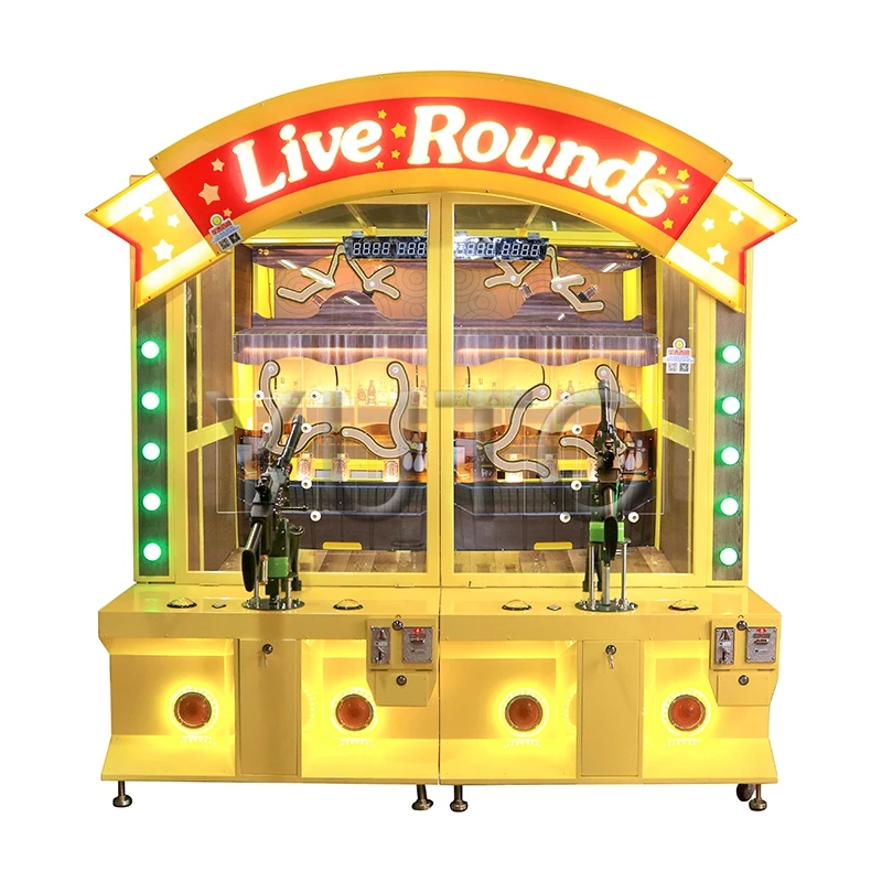 Hot Selling Coin Operated Indoor Amusement  Arcade Real Ball Carnival 2 people Shooting Game Machine For Amusement Park For Sale