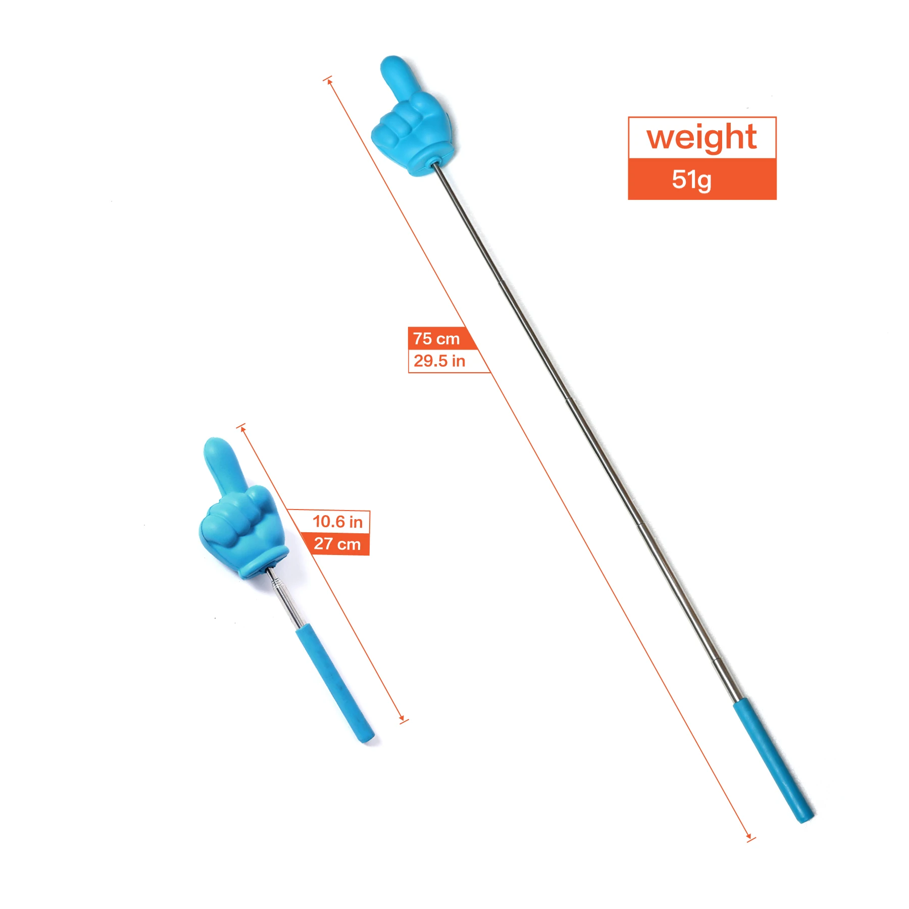 Teachers Pointer  Hand Pointer Extendable Teachers Pointer  Extendable 27-75cm Length