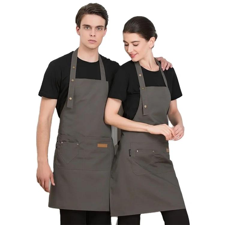 High Quality Cooking Kitchen Aprons For Women Men Chef Waiter Cafe Shop BBQ Hairdresser Aprons Bibs Kitchen Accessory