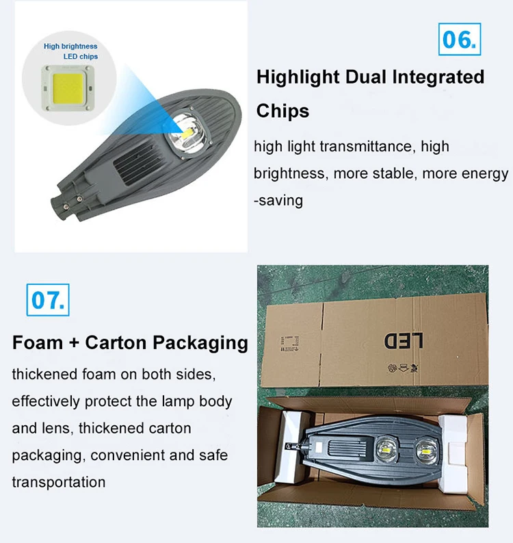 Fotocelda Street Led light Manufacture China Lampara led de calle 200W With Photocontrol AC85 265V Street lights Photocell