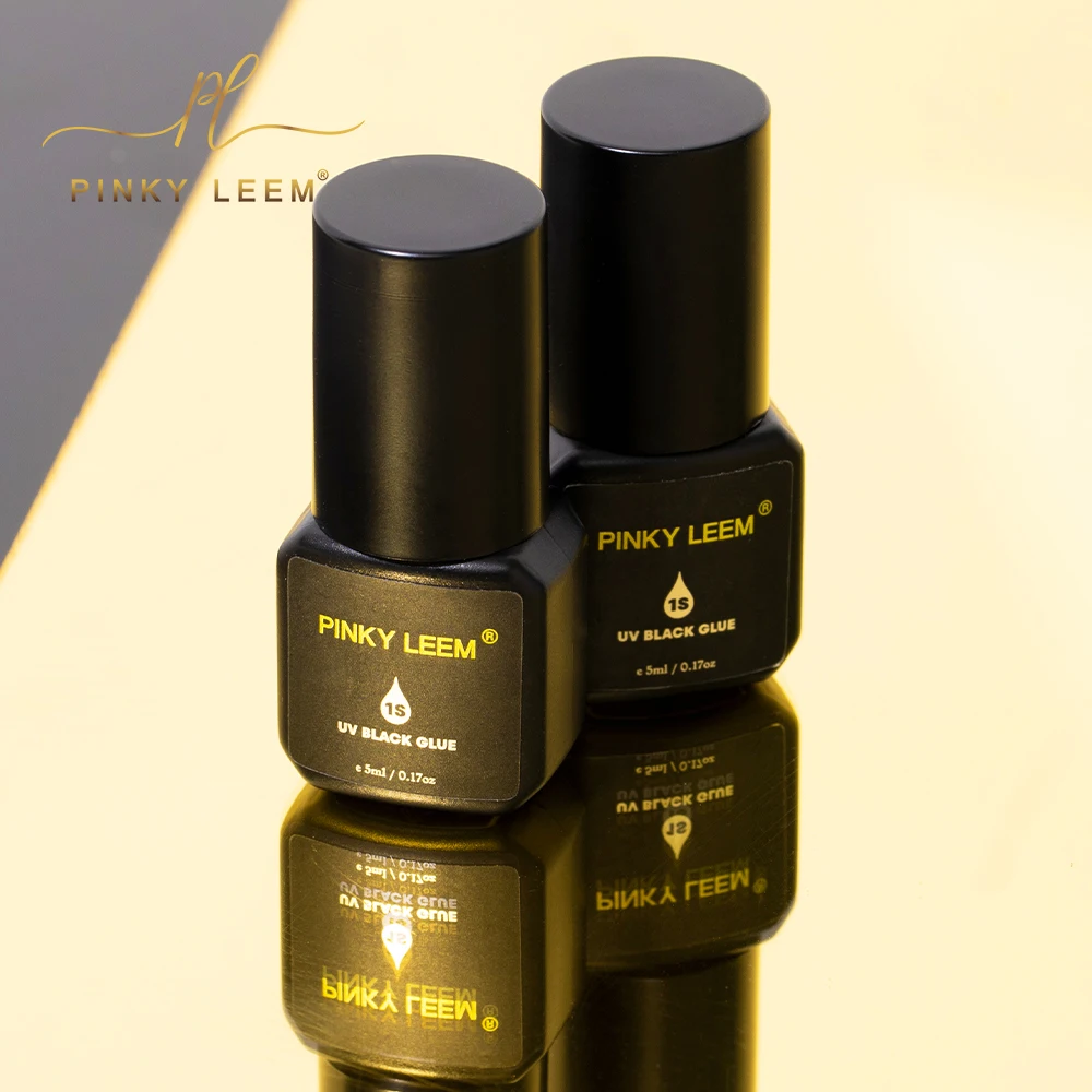 Pinky leem Custom 5ml Uv black Lash Strongest Adhesive 0.5-2s Fast dry second plant adhesive eyelash extension lash glue