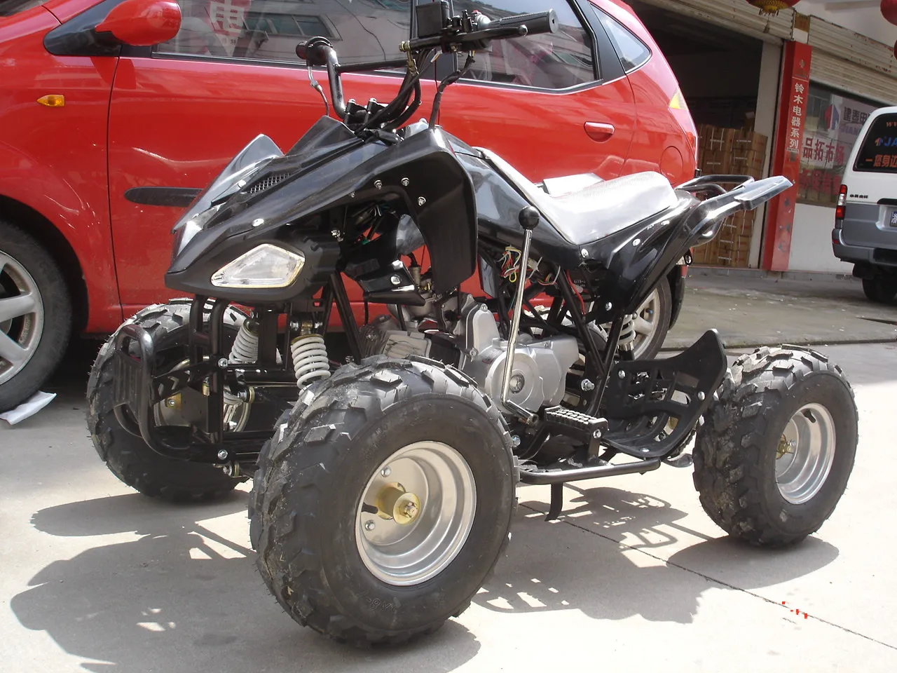 4 колеса электрический ATV пляж песок на холме грязи 3 + 1 двигатель алюминиевое колесо для
