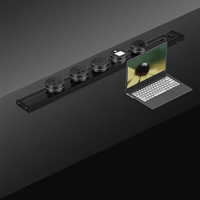 Ultra-thin rail power socket is suitable for hotel  kitchen office/splash-proof design and safe multifunctional electric track
