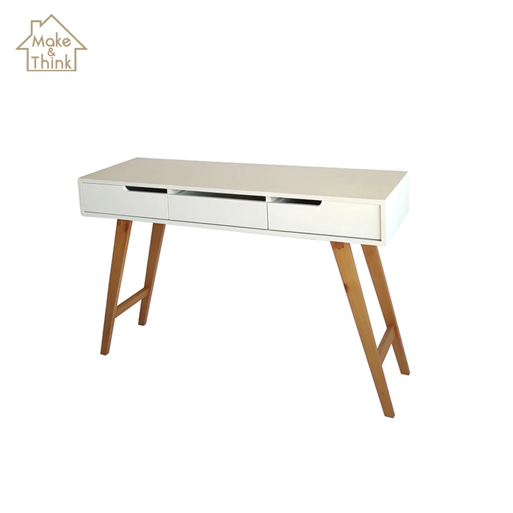 
Bedroom side table working study office desk solid wood modern furniture 