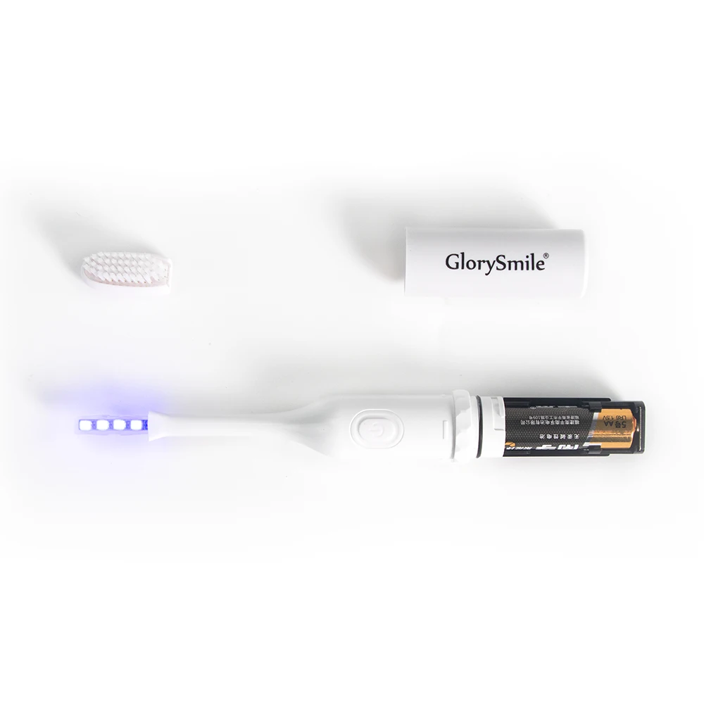 Новая стильная эффективная Водонепроницаемая электрическая Вибрирующая зубная щетка с мягкой щетиной и 4 синими светодиодами для взрослых с зубной пастой