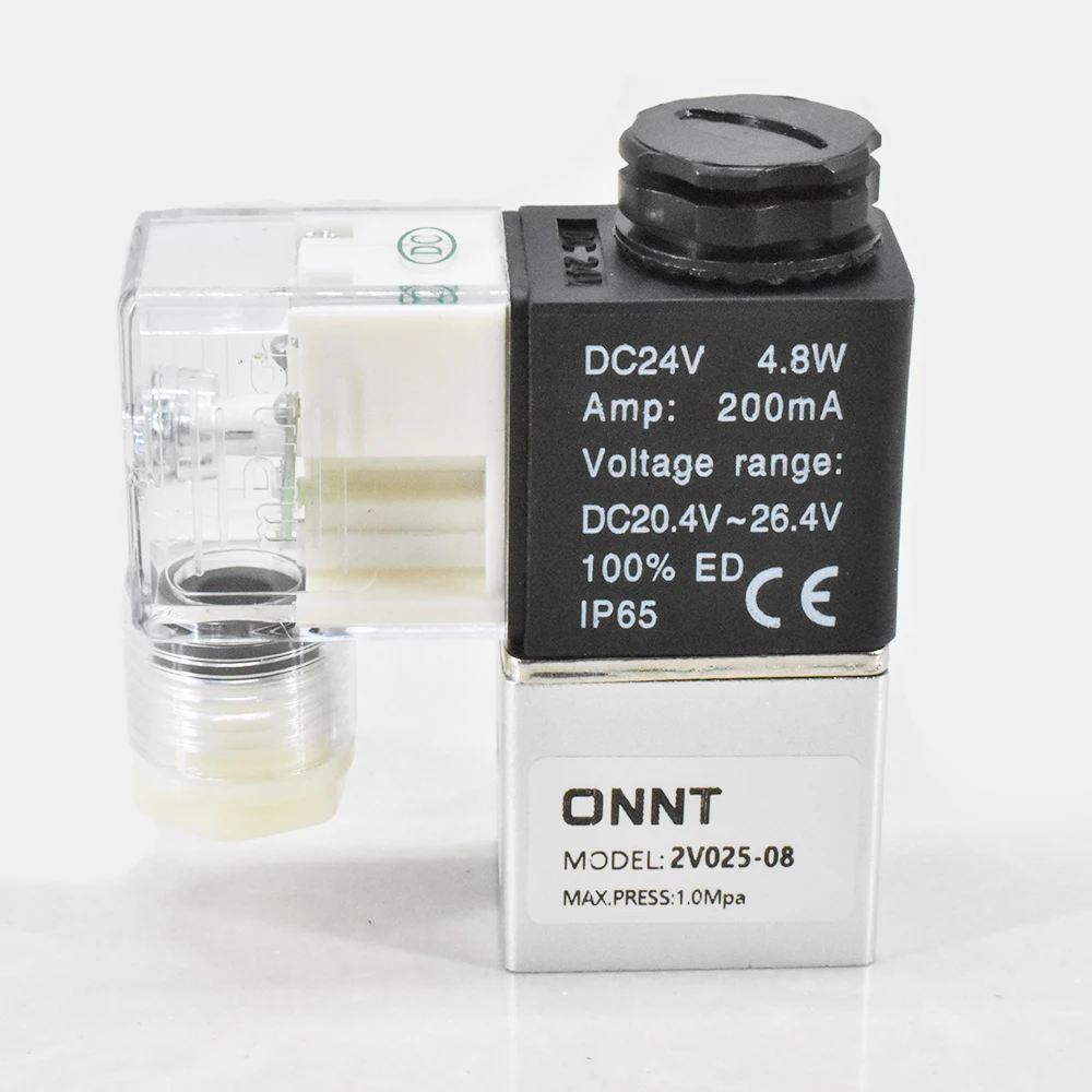 1/4 Inch Airtac 2 Position AC220V DC24V AC110V DC12V 2V025 08 valvula de solenoide Pneumatic Air Solenoid Valve