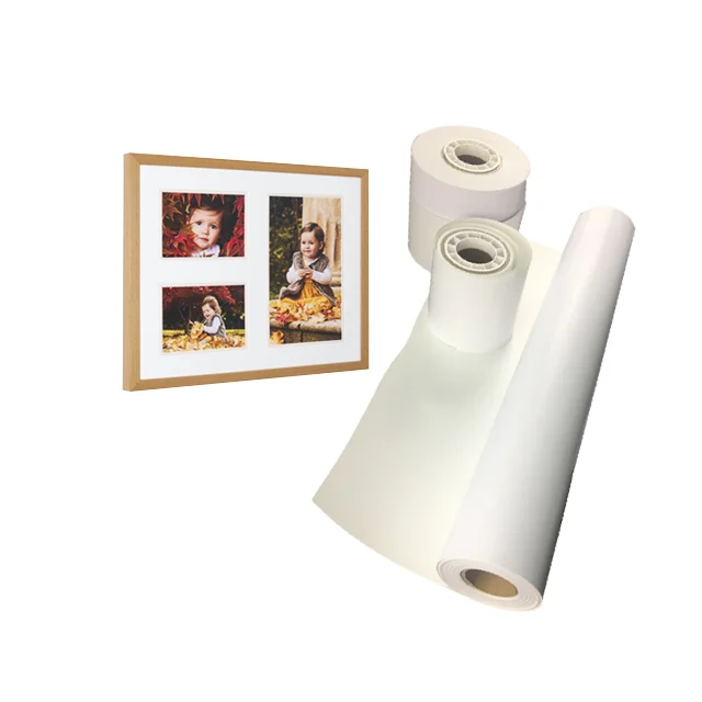 Широкоформатная, яркая, белая, водонепроницаемая, 190 г/м2, цифровая печать RC, рулон сатиновой бумаги для струйной печати