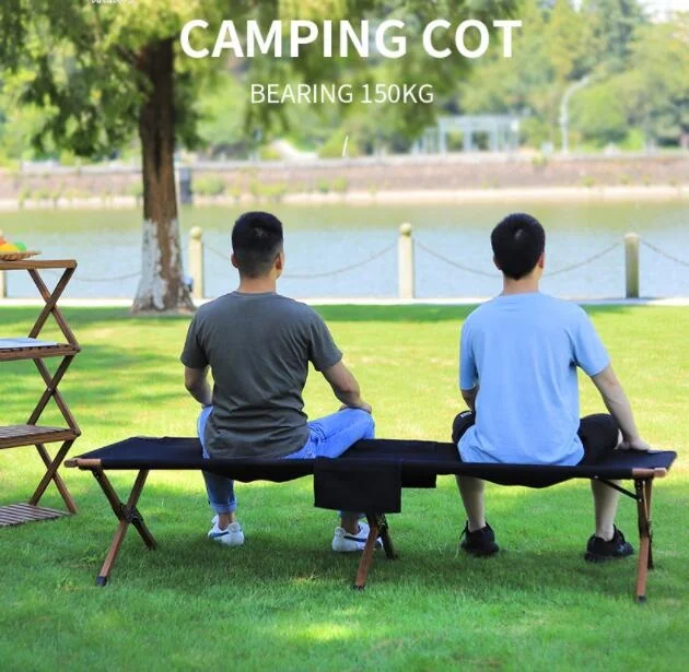 Naturtravel Amazon choose High Quality Portable Beech Wood Outdoor Folding Camping Bed Travel Tent Aluminum Folding Bed