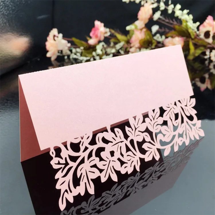 Hollow Out Luxury Table Name Place Cards Wedding Christmas Birthday Party