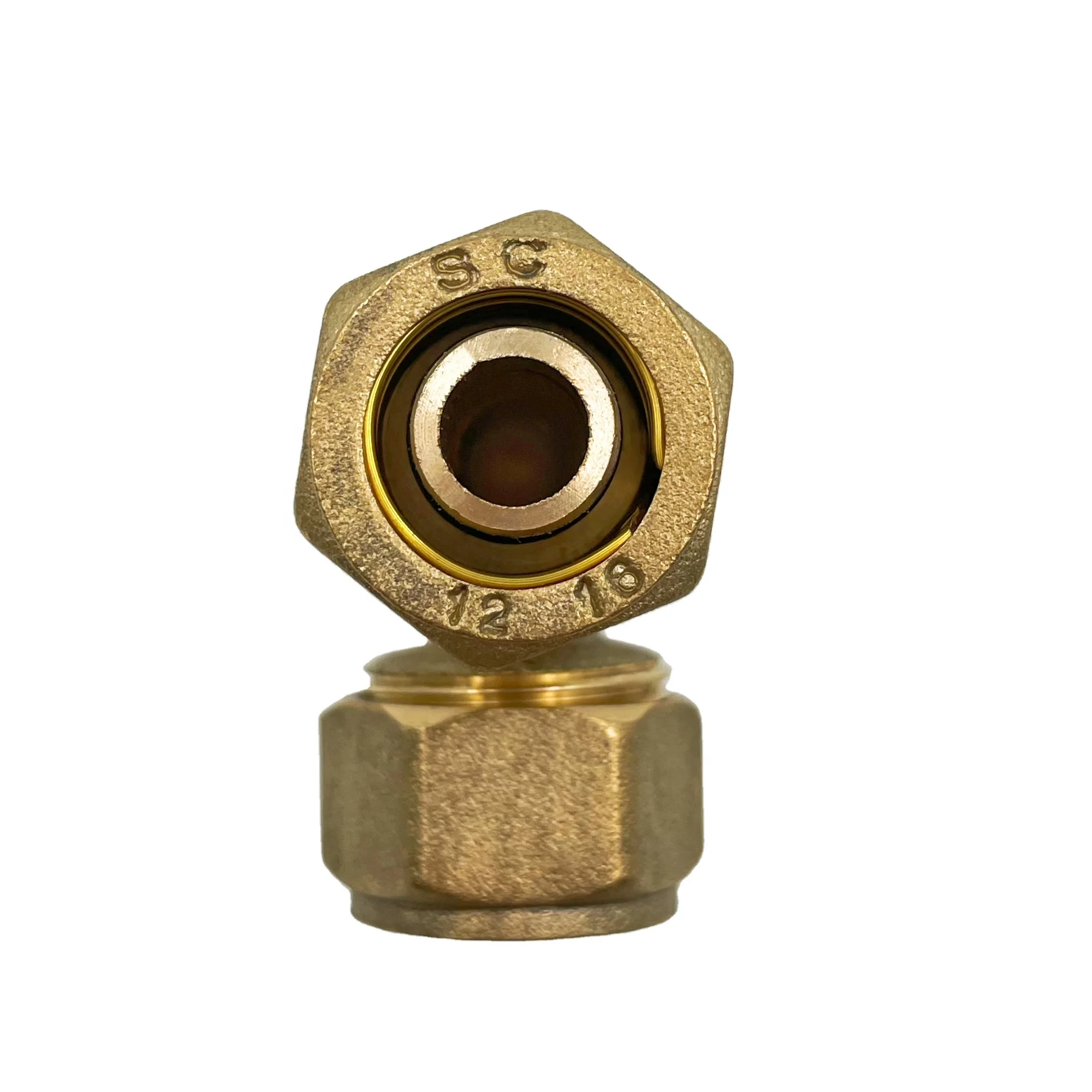 Brass High Pressure 3 Way Equal Tee Pipe Fitting Connector Ferrule Elbow Internal Tooth External Wire