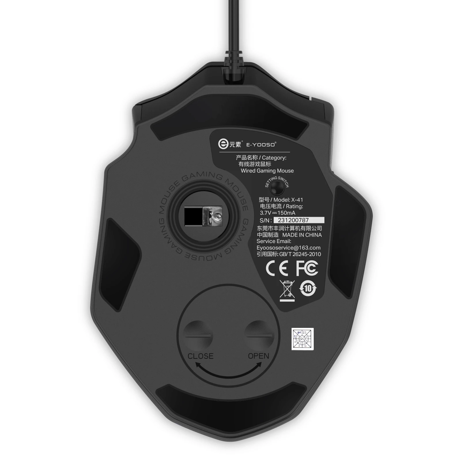 Ergonomic High-Resolution Wired RGB Backlight Optical Tracking Gaming Mouse Battery Power Mouse