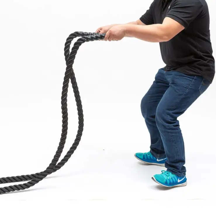 gym equipment sports power training battle ropes swing rope strength training thick battle rope