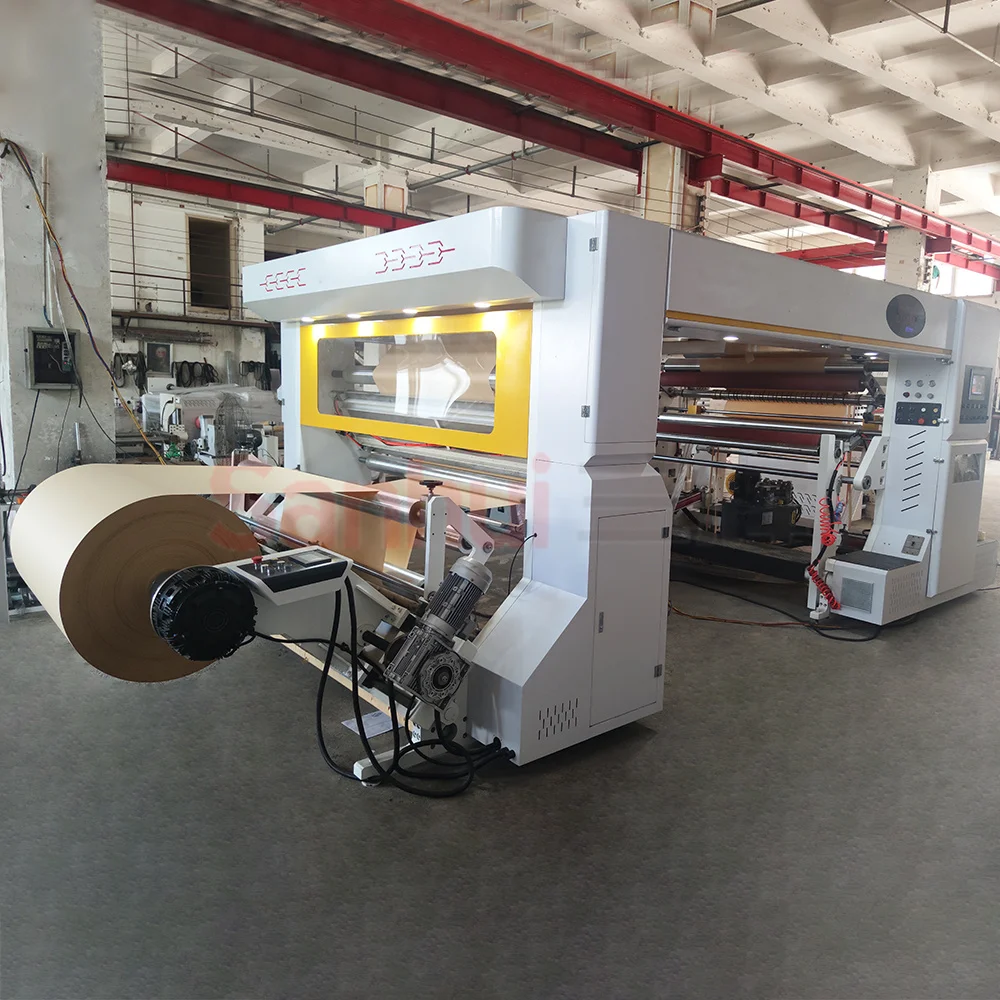 high speed jumbo paper roll slitting machine non woven plastic film label slitting machine