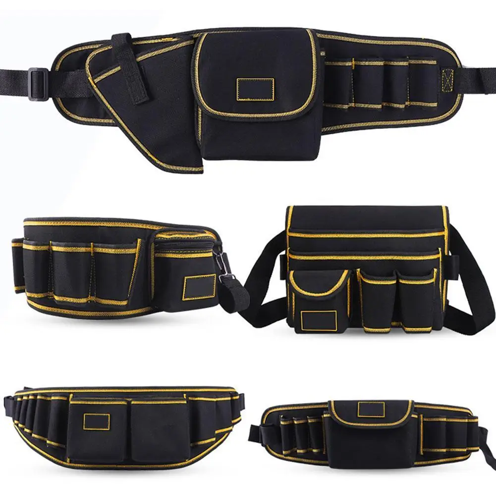 Custom Logo Urable Small Electricians Waist Tool Belt Pocket Work Bag Tools Backpack Storage Pouch Organizer Waist Tool Bag
