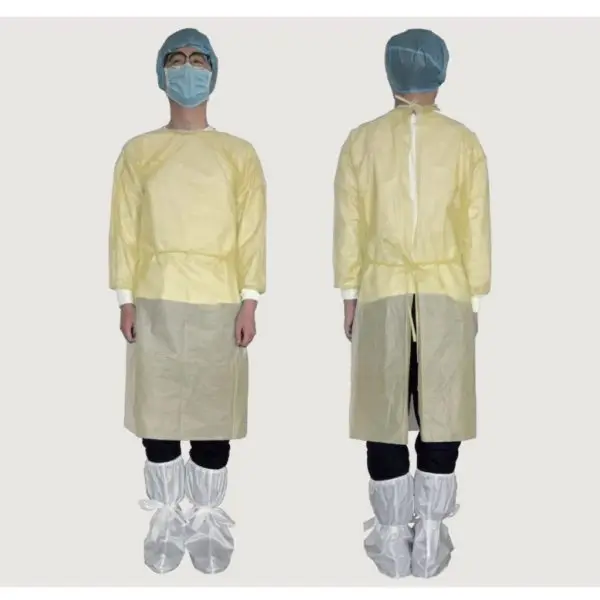 High quality level 3 isolation gown with cuff non woven safety protective isolation gown (1600356421856)