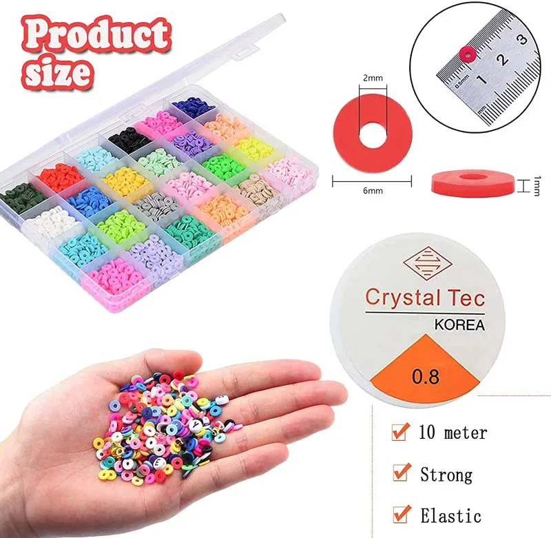 
Amazon DIY Jewelry Making Accessories 24-color Soft Ceramic Letter Beads Pendant DIY Jewelry 