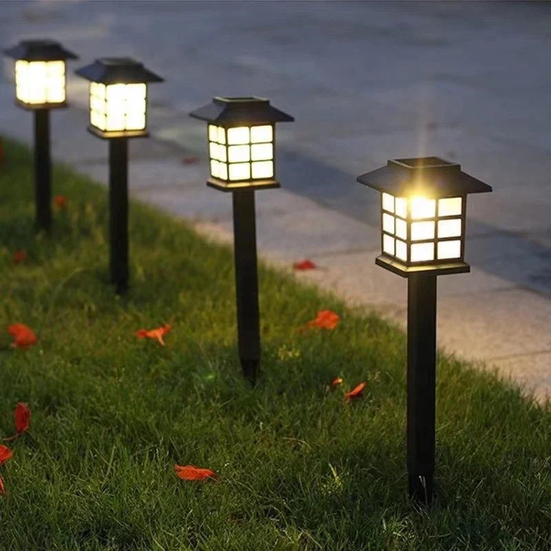 Wholesale price color solar garden ground solar pathway lights outdoor lantern stake solar powered lights supplier