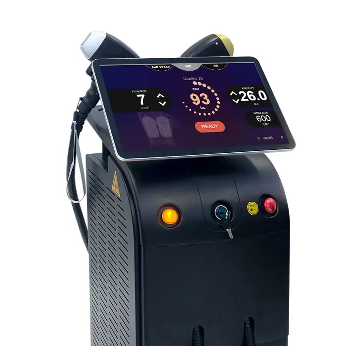 Newest 3 wavelength 755nm 1064nm 808nm professional ice painless diode laser hair removal machine