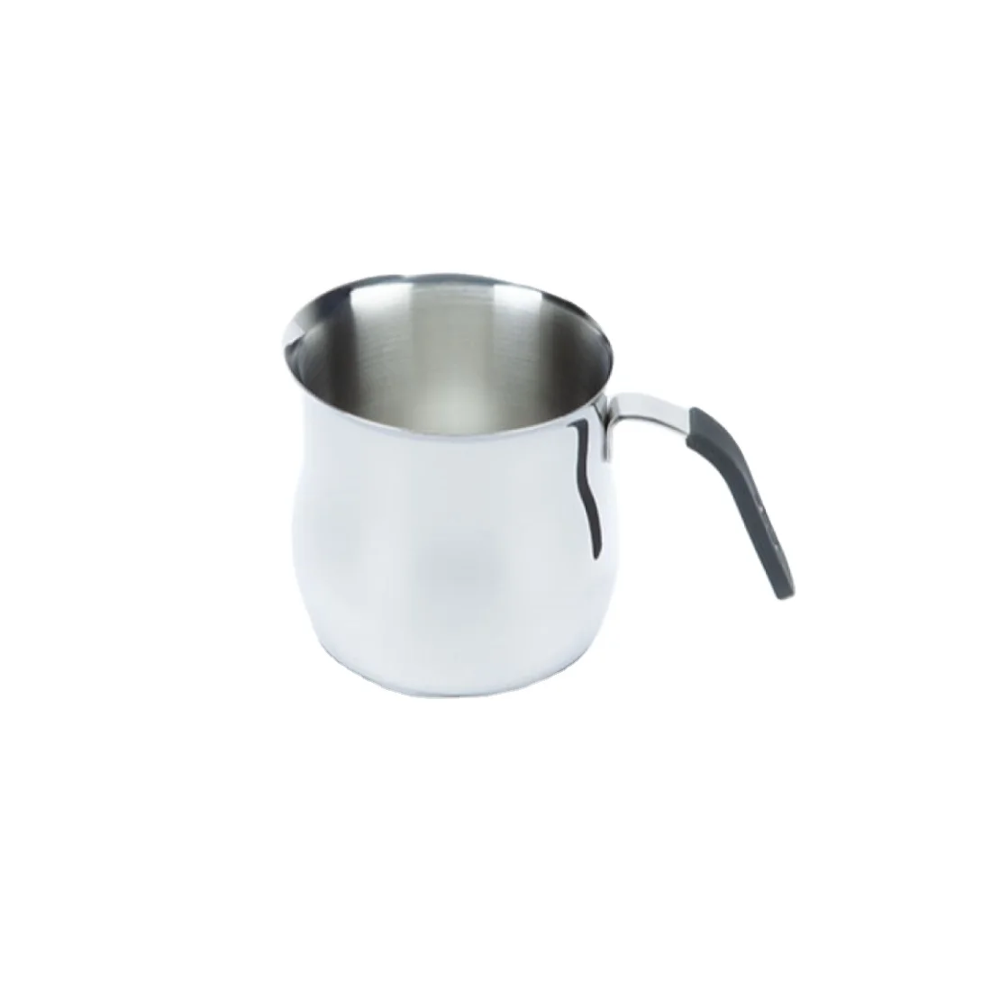 2025 Stainless Steel Ergonomic Handle Milk Jug Set 6 Cups Serving Induction Warm Milk Coffee Serving-Kitchen Tools Accessories