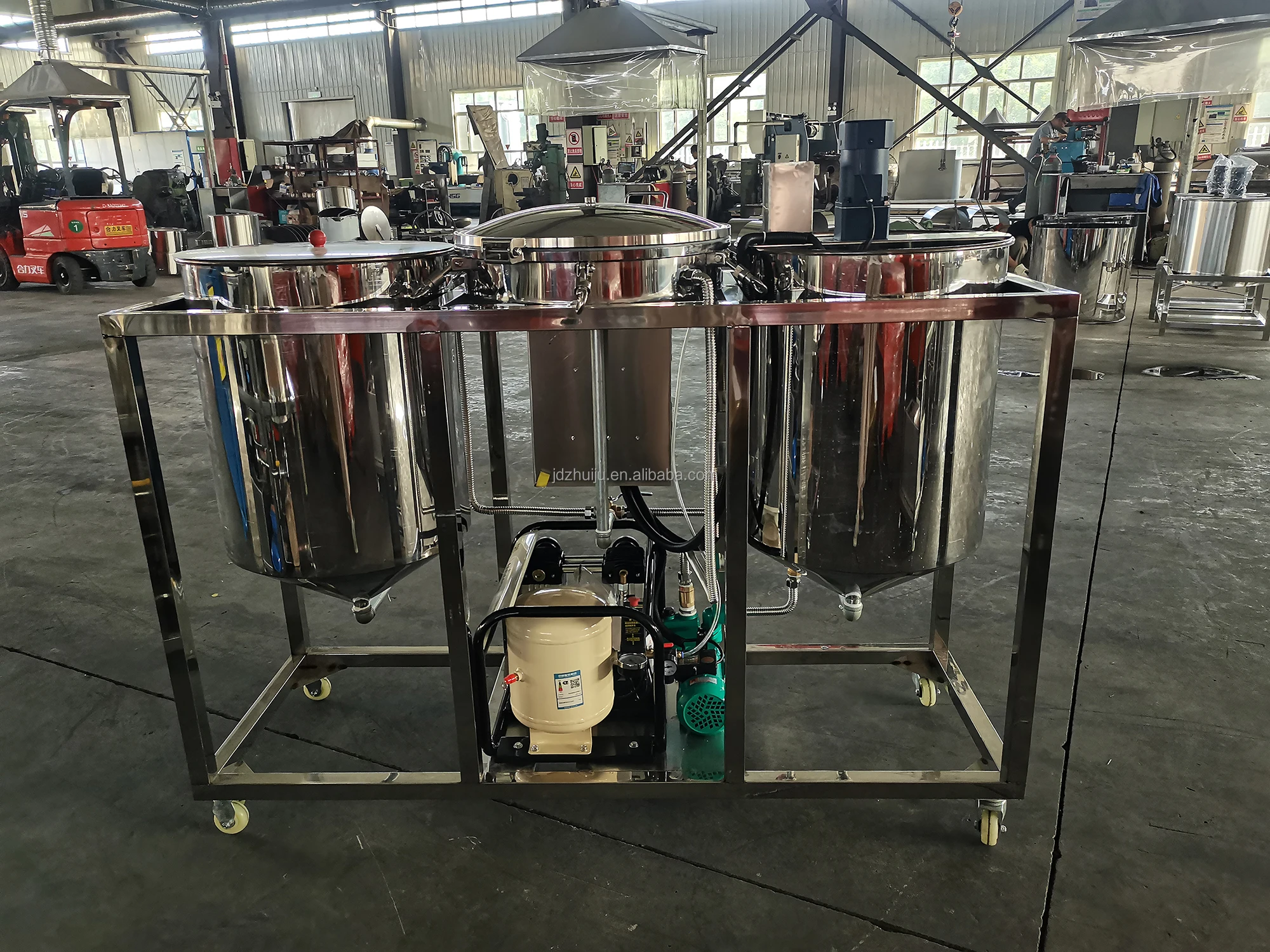 Automatic Mustard Oil Refinery Machine Peanut Palm Kernel Oil Refining Machine HJ-JLYJ200