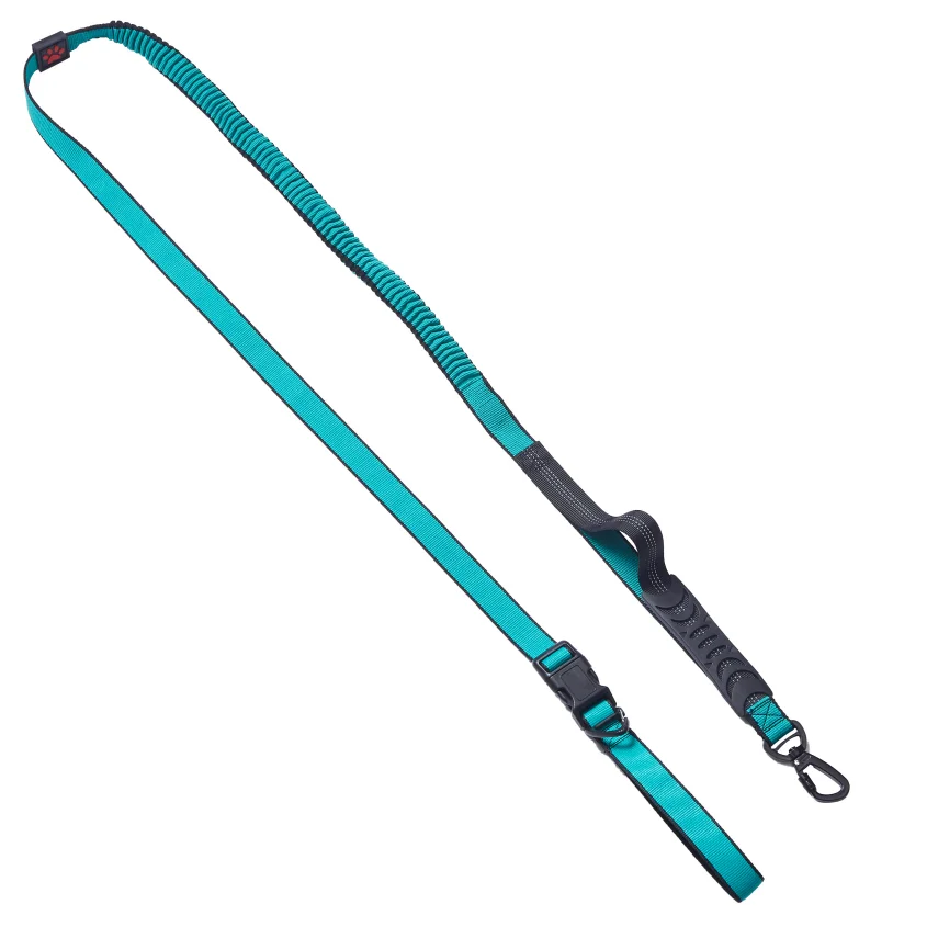 Quick Release Two Handles Bungee Dog Leash Tactical Nylon Adjustable Tactical Leash For Dogs