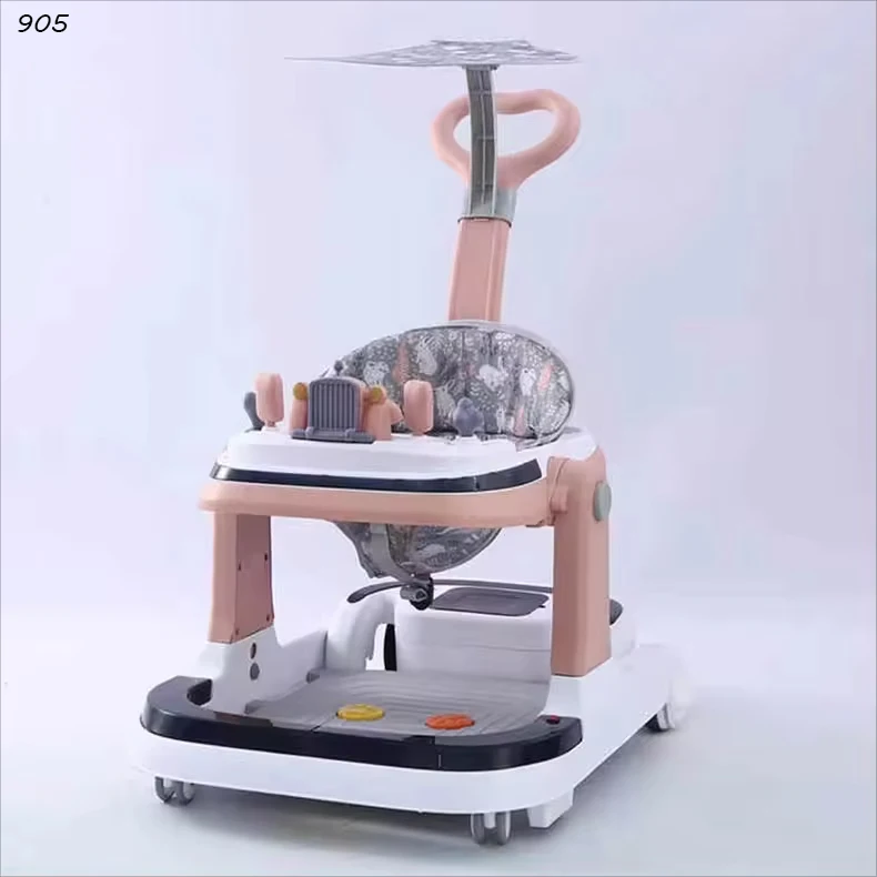 2024 New Andadores Para Bebe Baby Products Toys Push Children Walker Music Electric Baby Walker 4 In 1 With Wheels And Seat