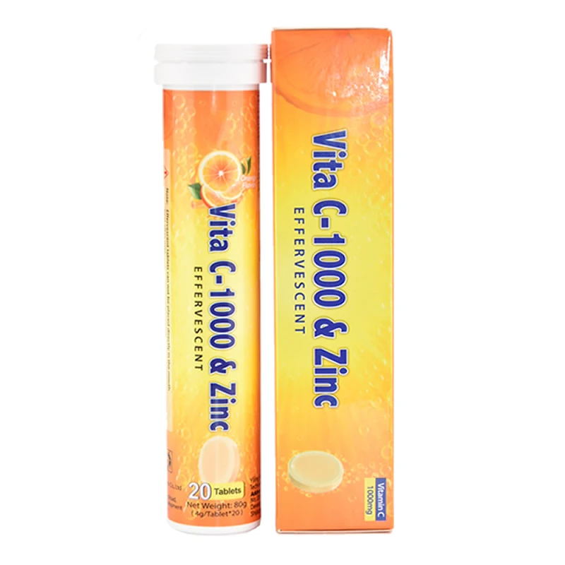Yiling Healthy drink Vitamin C 1000mg plus Zinc effervescent tablets women lose weight  VC OEM