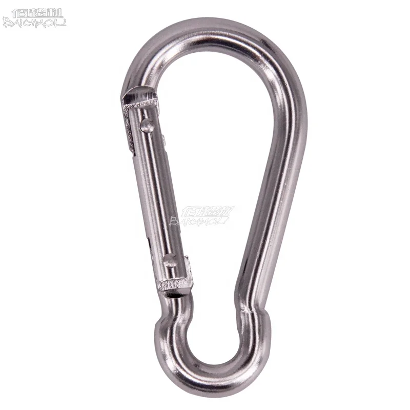 
Baichaoli 5 gourd Double rivet Silver Aluminum alloy carabiner hooks 
